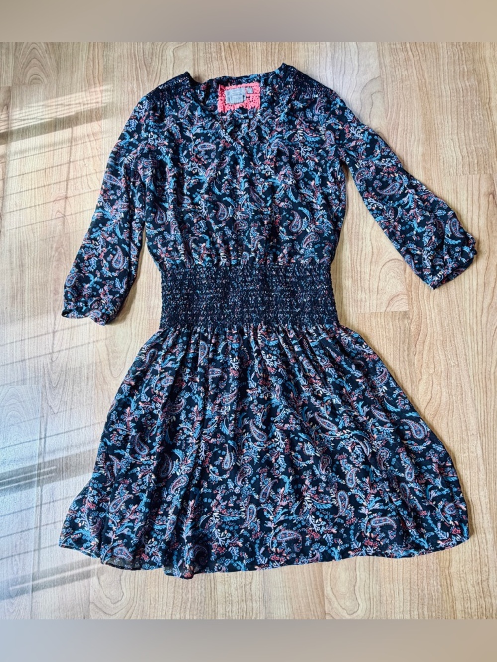 Anthropologie Vanessa Virginia Women’s Paisley Pattern V-neck Dress Size XS - Picture 4 of 11